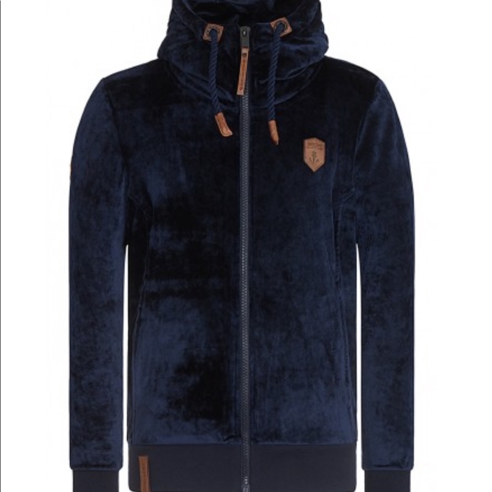 Men’s naketano dark blue full zip thick jacket/hoodie